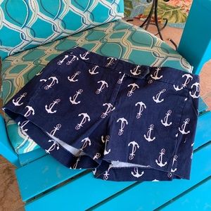 J Crew Navy Anchor Twill Stretch Shorts